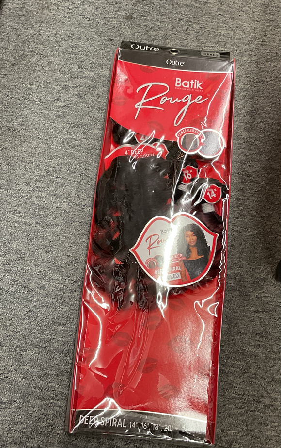 DR RED Batik Rouge 4” Deep Lace Parting Closure