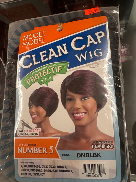 DNBLBK Number 5 Clean Cap Wig
