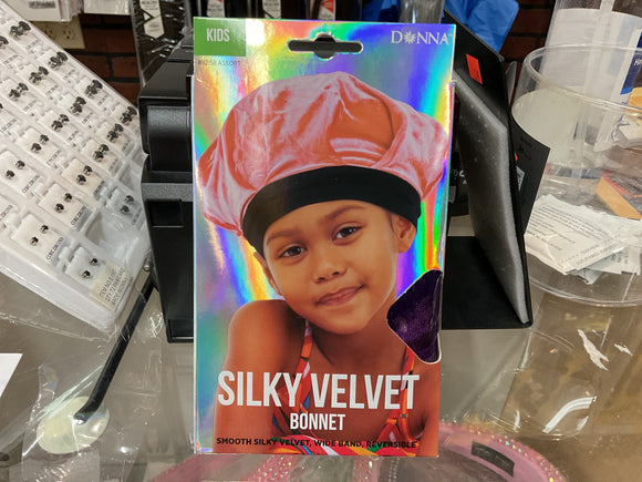 #82158 AST Kids Silky Velvet Bonnet