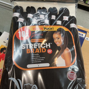 4 10X Pre-Stretch Braid 25"-10pcs