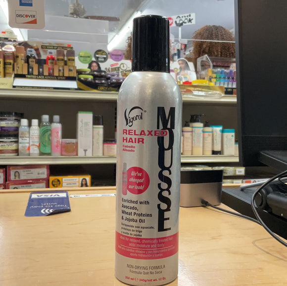 Vigorol Relaxed Hair Mousse-12 oz