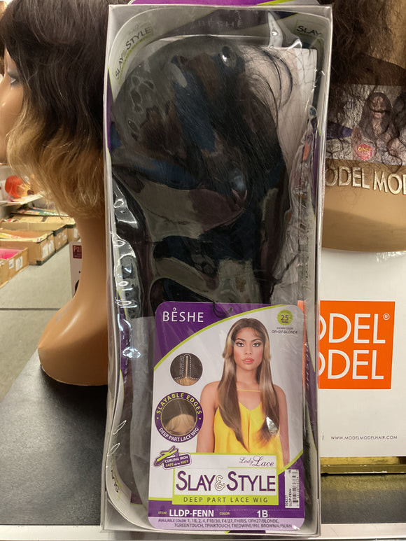 1B LLDP-FENN DEEP PART LACE WIG 25”