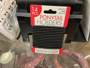 #2002 Donna Ponytail Holders- 14 pcs