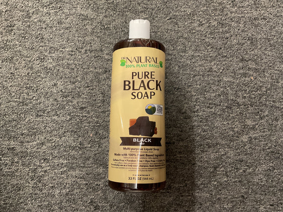 Dr. Natural Pure Black Soap-32 oz