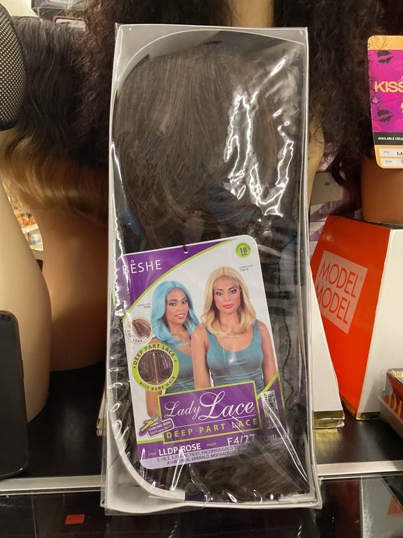 F4/27 LLDP-ROSE-DEEP PART LACE WIG 18