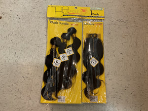 Nat Be Bundle 3 Pack Bundle+Closure 141618” Body Wave