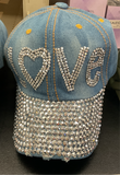 Crystal Denim Hats