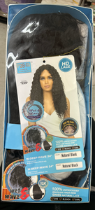 W-Deep-Wave Nat. Black 24" WNW HD Lace Wig