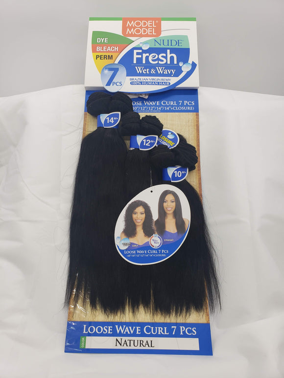 100% Brazilian Human Hair - Wet & Wavy - Loose Wave Curl