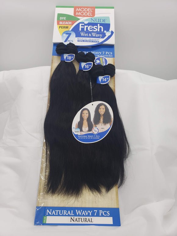 100% Brazilian Human Hair - Wet & Wavy - Natural Wavy