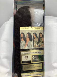 Deep Wave 24” Natural 360 Full Lace Wig