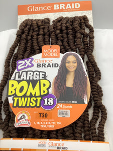 2X GLANCE BRAID LARGE BOMB TWIST