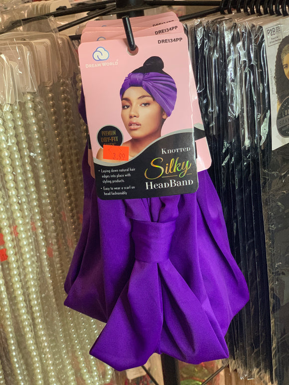 KNOTTED SILKY HEADBAND
